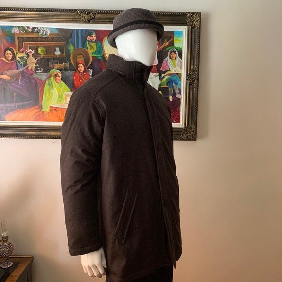 Bugatti NWOT Men's 42R Real Down Wool Full Zip Button Closure Coat Jacket - Picture 6 of 12